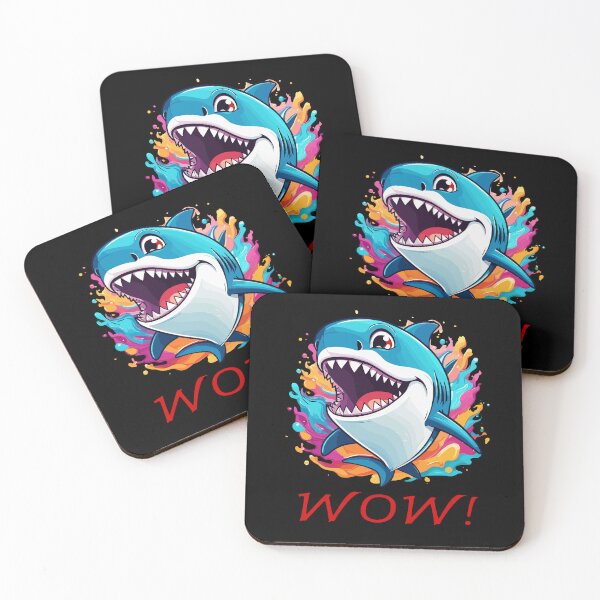 Item preview, Shark shouts wow cartoon designed and sold by InwzaDesign.