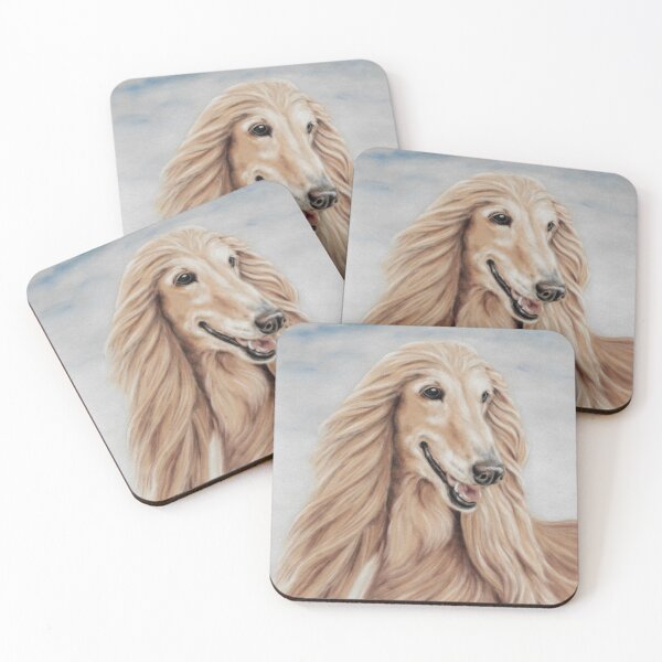 Item preview, Afghan hound hair blowing in the wind designed and sold by TraceyEarlArt.