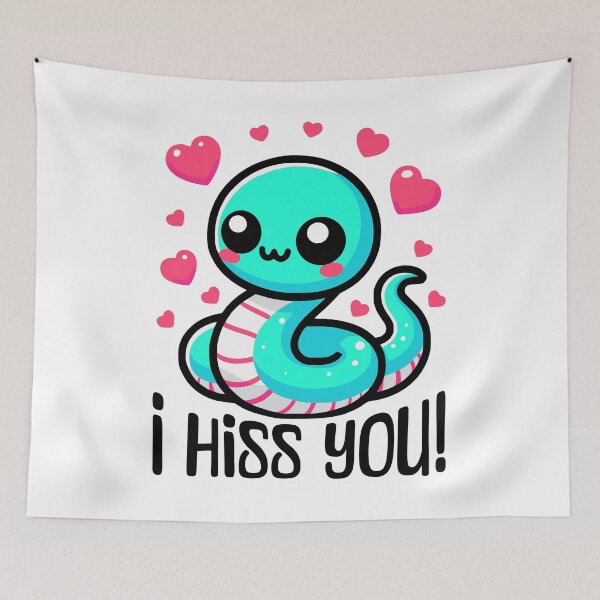 Item preview, I Hiss You! Cute Kawaii Snake Cartoon designed and sold by PMCreative.