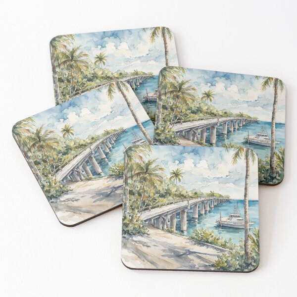 Item preview, Florida Keys Overseas Highway: Watercolor Scenic Journey designed and sold by LSVart.