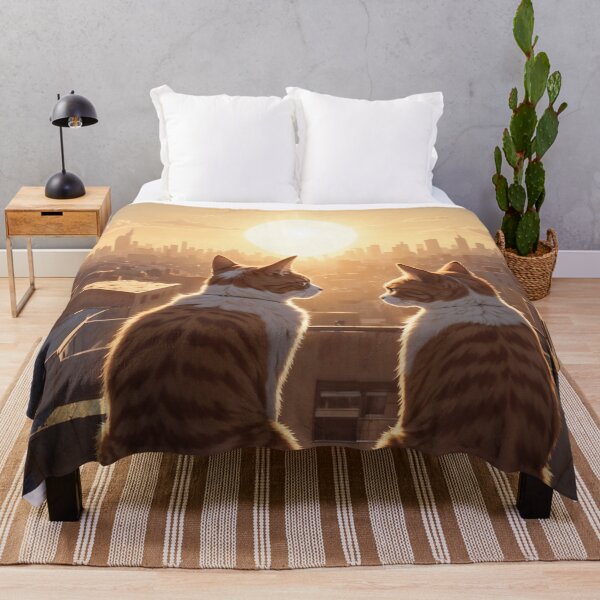 Item preview, Two cats watching the sunset designed and sold by CreativPurpose.