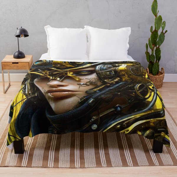 Item preview, Golden Cyberpunk Net Runner - Sci Fi Art concept designed and sold by Delerat7.