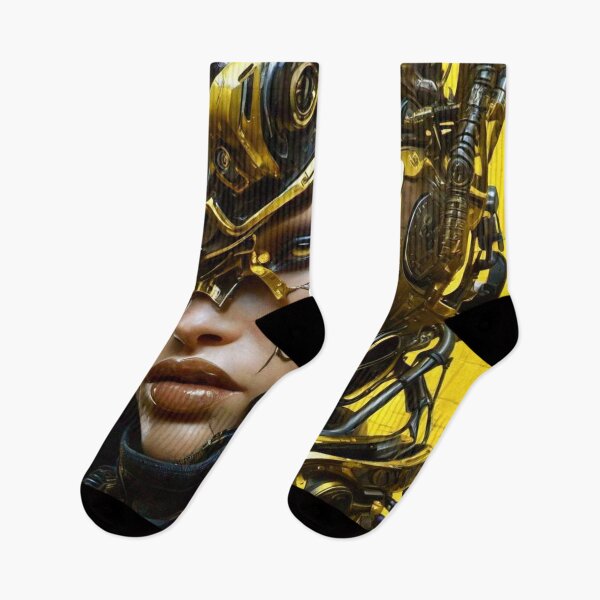Item preview, Golden Cyberpunk Net Runner - Sci Fi Art concept designed and sold by Delerat7.