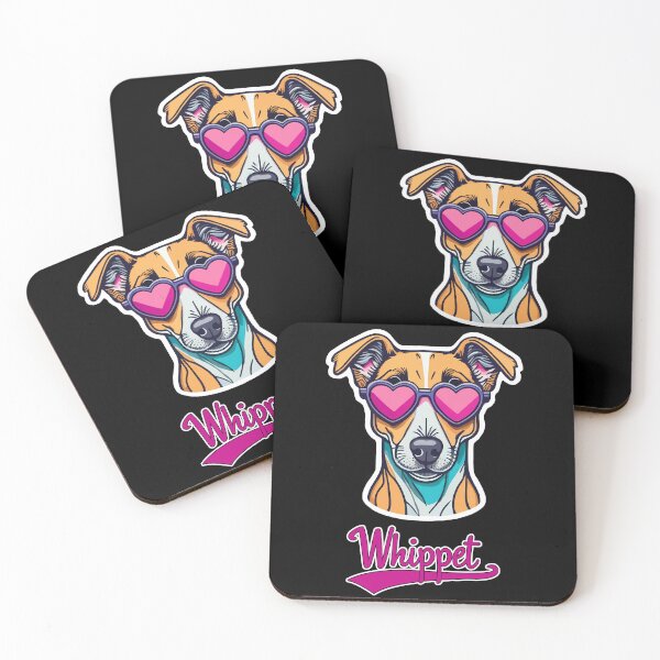 Item preview, Whippet in Heart Shaped Sunglasses designed and sold by KellysComColors.