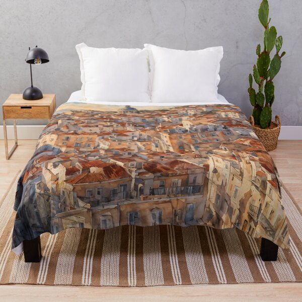 Item preview, Lisbon Sunset: Watercolor Hues Captured Beautifully designed and sold by LSVart.