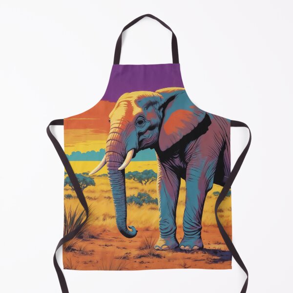 Item preview, Elephant in a savannah pop art style designed and sold by CreativPurpose.