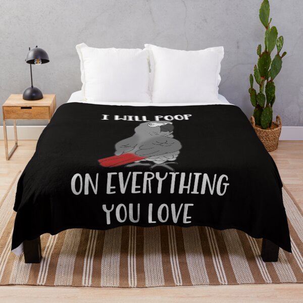Item preview, I will poop on everything you love - african grey parrot designed and sold by FandomizedRose.