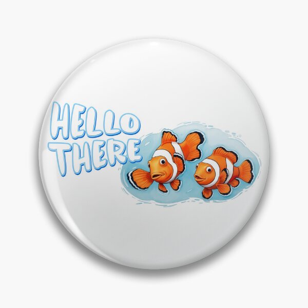 Item preview, Clownfishes with HELLO THERE greetings in cartoon drawing style. Underwater artwork. designed and sold by Andrey-Myagkov.