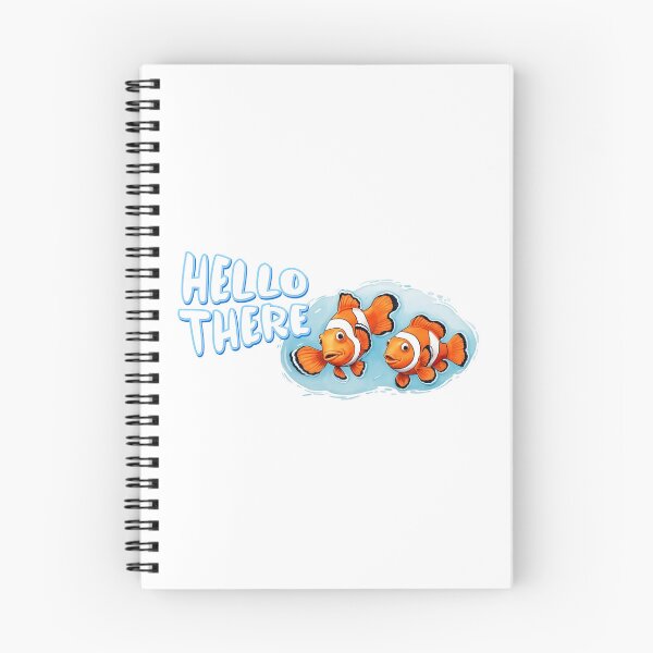 Item preview, Clownfishes with HELLO THERE greetings in cartoon drawing style. Underwater artwork. designed and sold by Andrey-Myagkov.