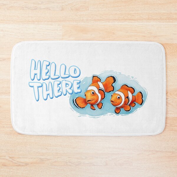 Item preview, Clownfishes with HELLO THERE greetings in cartoon drawing style. Underwater artwork. designed and sold by Andrey-Myagkov.