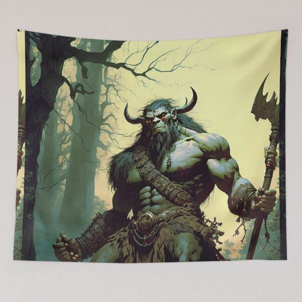 Item preview, River troll in the style of  Frazetta / Vallejo  designed and sold by obstinator.