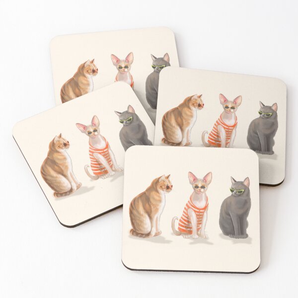 Item preview, Beach Cats Painting designed and sold by AK-Hevonen.