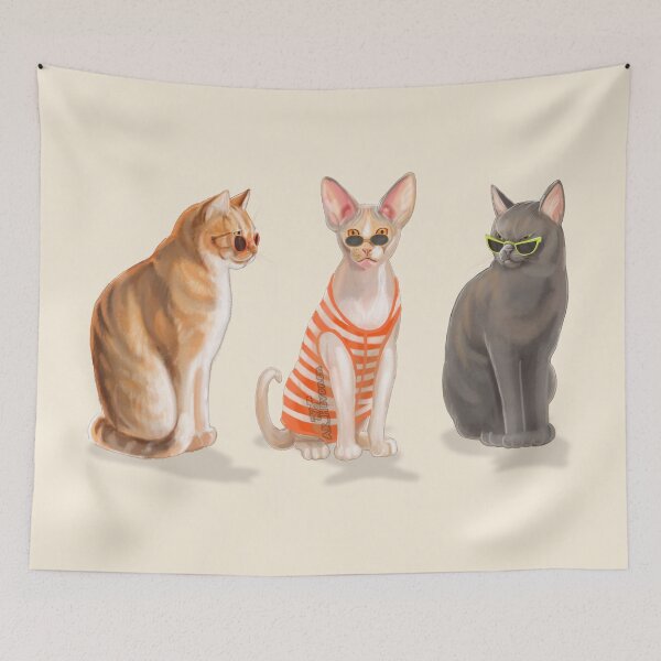 Item preview, Beach Cats Painting designed and sold by AK-Hevonen.