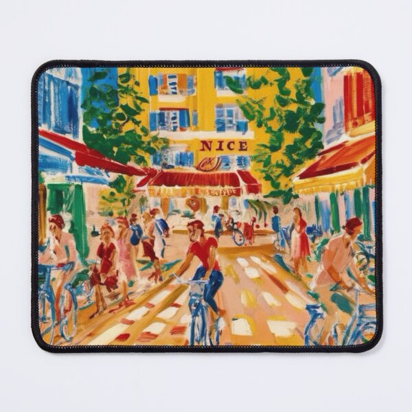 Item preview, Vibrant Nice Street Scene - Colorful French Riviera Cityscape designed and sold by CARRAANN.