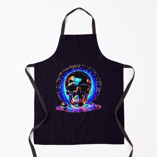 Item preview, Retro Pixel Skull Disco - Unique 70s Vibe Art Print designed and sold by Ronny-Owiso.