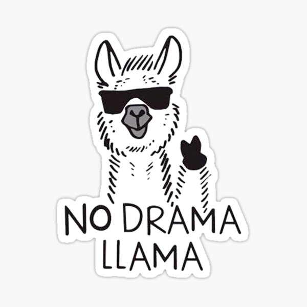 Sticker No Drama Llama! Car, Window, Bumper, Laptop Custom
