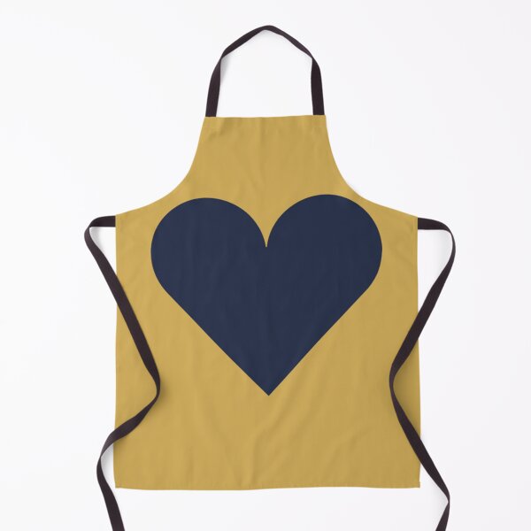 Item preview, Single NAVY BLUE LOVE HEART on a GOLD Background designed and sold by RachelMacht.