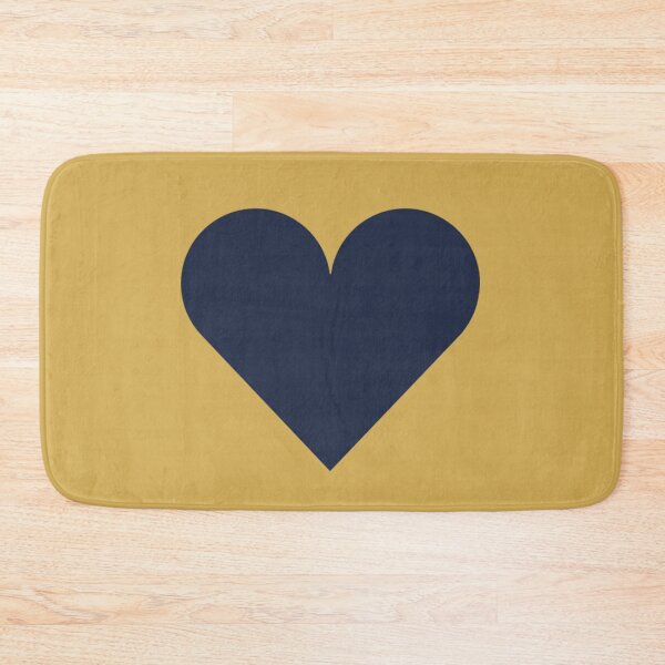Item preview, Single NAVY BLUE LOVE HEART on a GOLD Background designed and sold by RachelMacht.