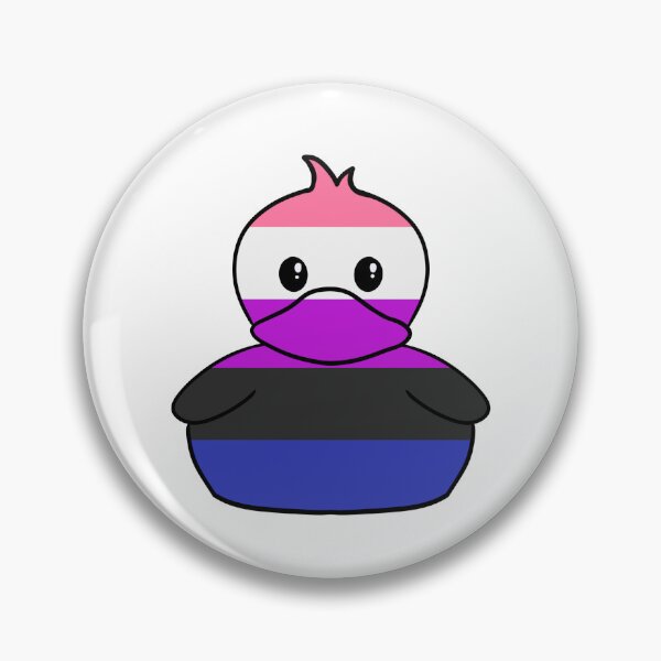 Item preview, Gender Fluid Flag Duck designed and sold by PineKonePixels.
