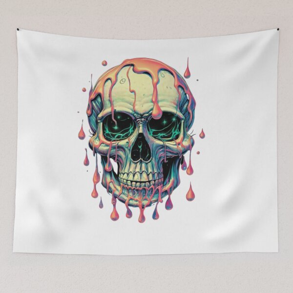 Item preview, Dripping, Skull, Neon, Art, tshirt, sticker designed and sold by Tycoonn.