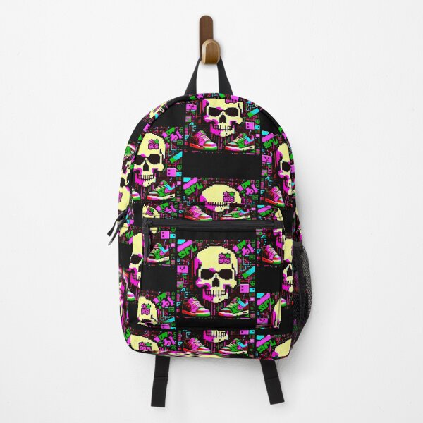 Item preview, 90s Graffiti Skull: Pixel Art Streetwear designed and sold by Ronny-Owiso.