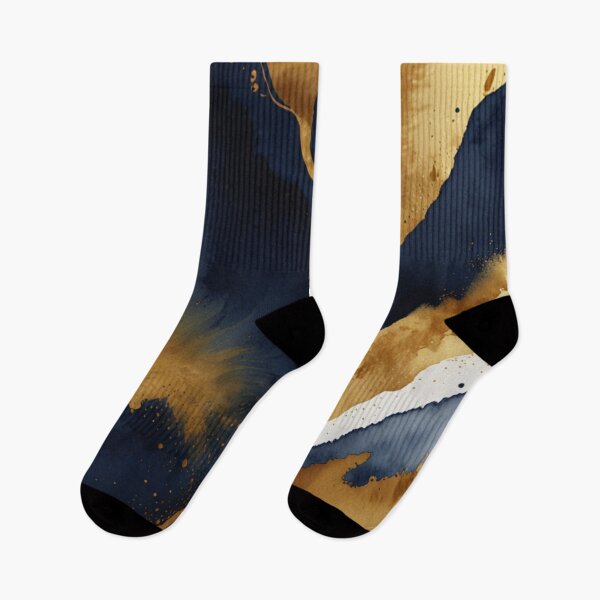 Item preview, Blue and gold watercolor art designed and sold by shokA Design.
