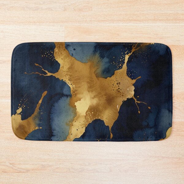 Item preview, Blue and gold watercolor art designed and sold by shokA Design.