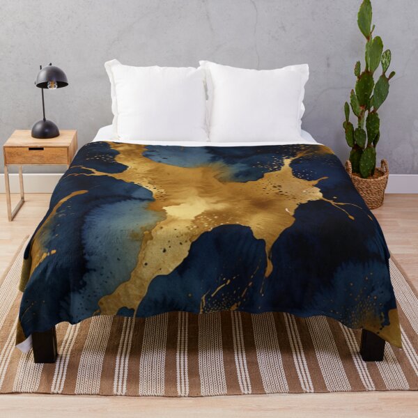 Item preview, Blue and gold watercolor art designed and sold by shokA Design.