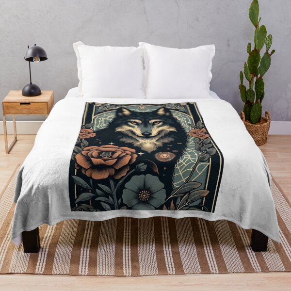 Item preview, Mystical Forest Wolf Moon - Enchanted Nature Artwork designed and sold by MiszungART.