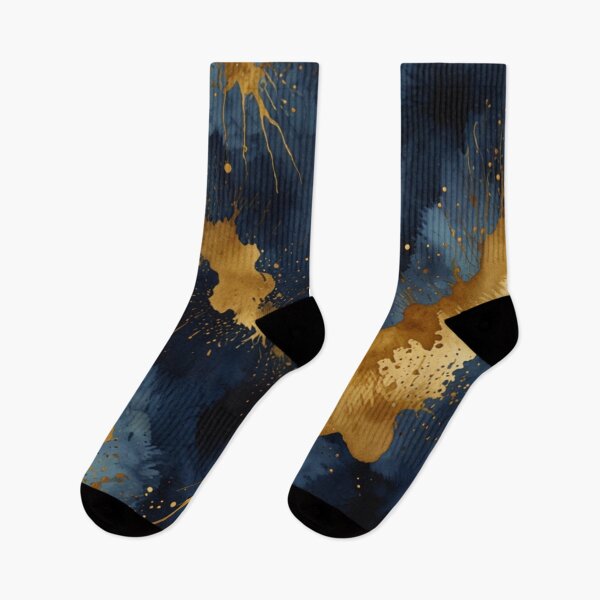 Item preview, Blue and gold watercolor art designed and sold by shokA Design.