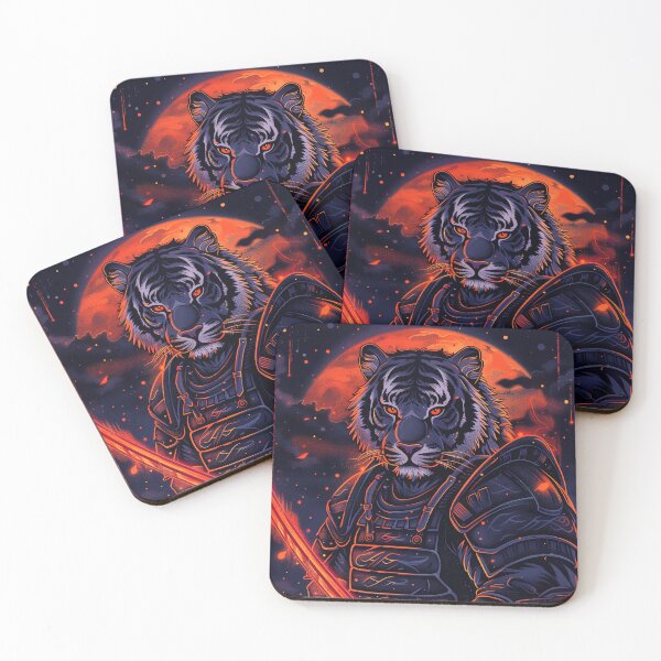 Item preview, Tiger Samurai Pixel Art designed and sold by Kaos-Bit.