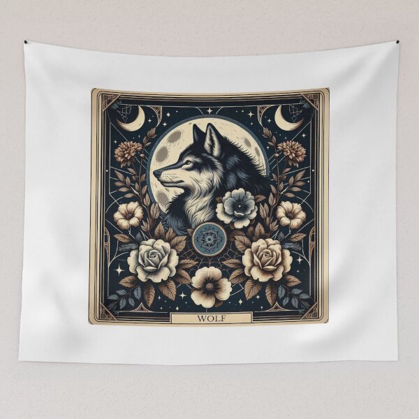 Item preview, Mystical Forest Wolf Moon - Enchanted Nature Artwork designed and sold by MiszungART.