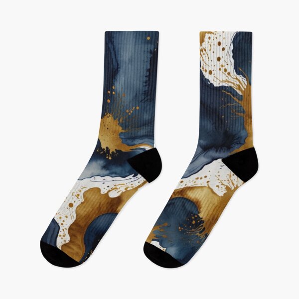 Item preview, Blue and gold watercolor art designed and sold by shokA Design.