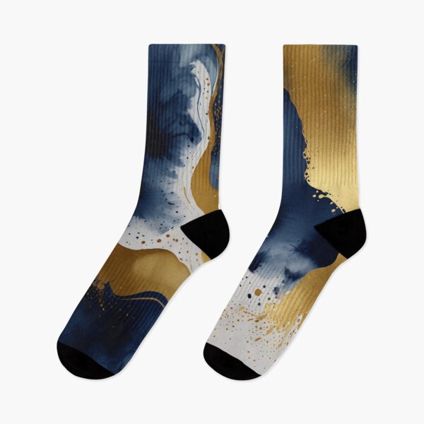 Item preview, Blue and gold watercolor art designed and sold by shokA Design.