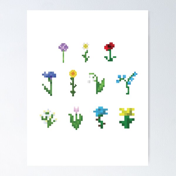 Aperçu de l'œuvre Fleurs Minecraft créée et vendue par vitrar.