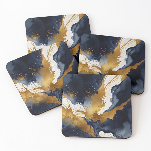 Item preview,  Blue and gold watercolor art designed and sold by shokA Design.