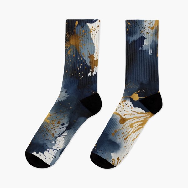 Item preview, Blue and gold watercolor art designed and sold by shokA Design.