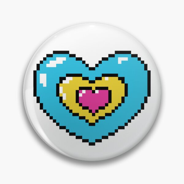 Item preview, PIXEL PAN HEART designed and sold by MysticPotato.