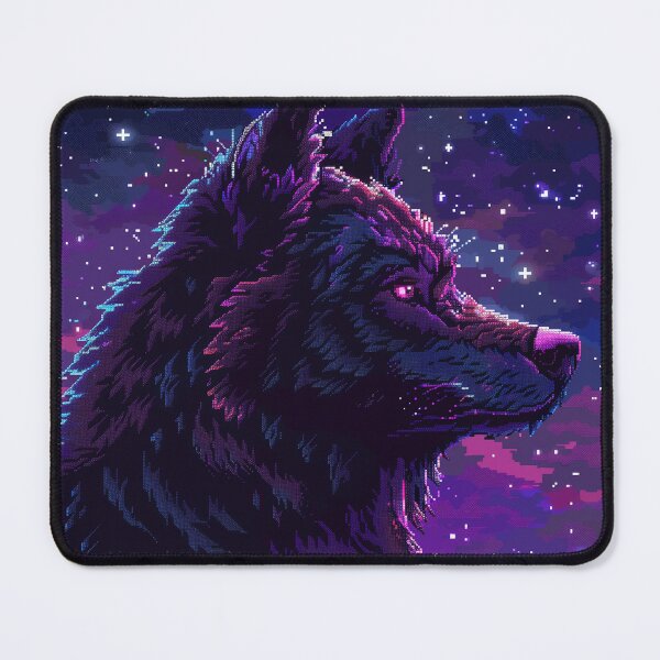 Item preview, Cosmic Wolf Pixel Art designed and sold by Kaos-Bit.