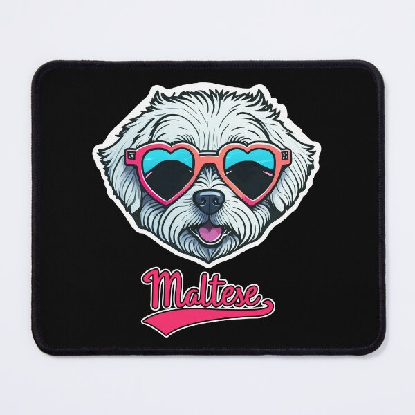 Item preview, Maltese in Heart Shaped Sunglasses designed and sold by KellysComColors.
