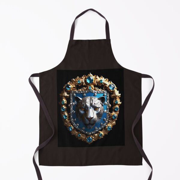Item preview, Golden Sapphire Silver Panther Coat Of Arms designed and sold by Way Way Cool.
