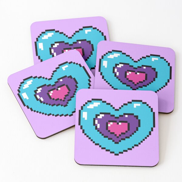 Item preview, PIXEL BI HEART designed and sold by MysticPotato.