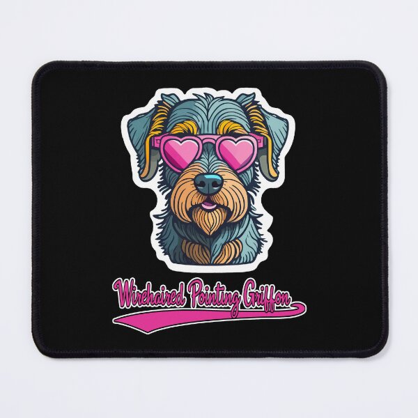 Item preview, Wirehaired Pointing Griffon in Heart Shaped Sunglasses designed and sold by KellysComColors.