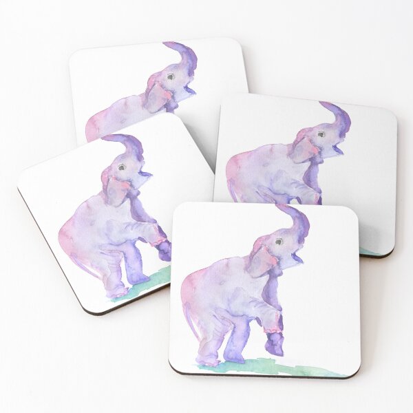 Item preview, Elephants watercolor designed and sold by BeeTartprints.