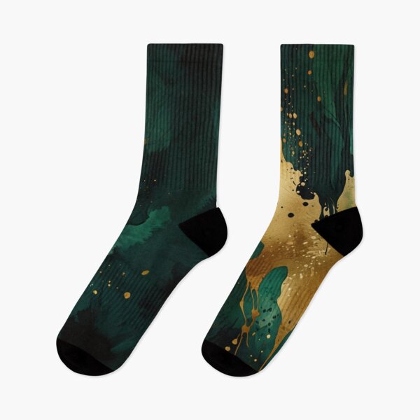 Item preview, Green and gold watercolour art designed and sold by shokA Design.