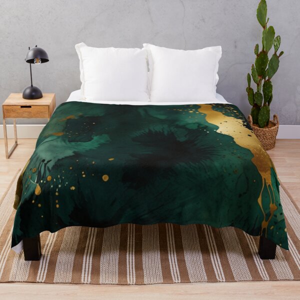 Item preview, Green and gold watercolour art designed and sold by shokA Design.