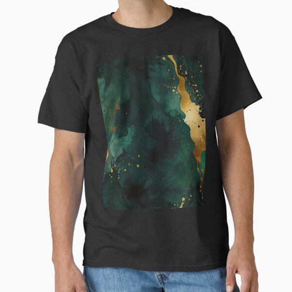 Item preview, Green and gold watercolour art designed and sold by shokA Design.