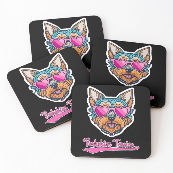 Item preview, Yorkshire Terrier in Heart Shaped Sunglasses designed and sold by KellysComColors.