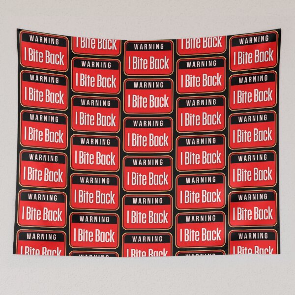 Item preview, WARNING:  I Bite Back - funny warning signs designed and sold by DesignsFromTW-S.