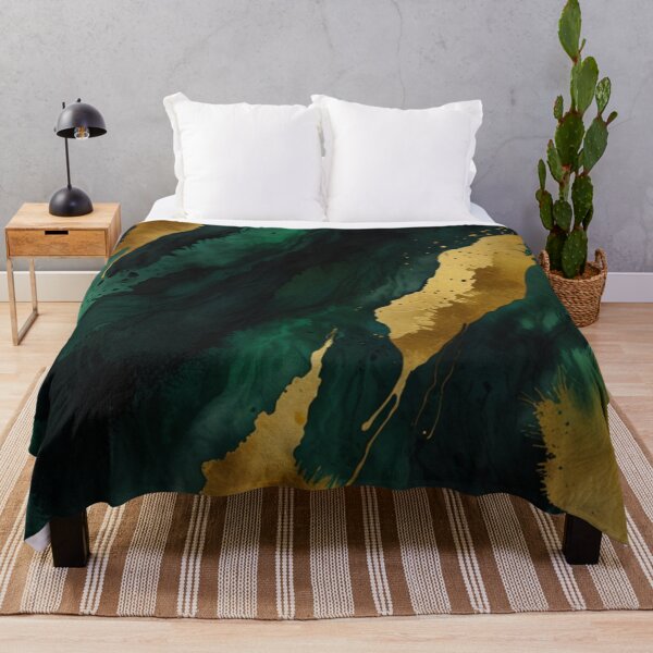 Item preview, Green and gold watercolour art designed and sold by shokA Design.
